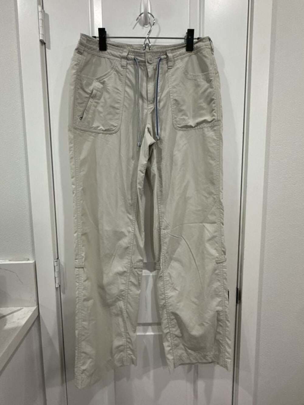The North Face Women's Khaki Hiking Travel Outdoors Nylon Drawstring Pants